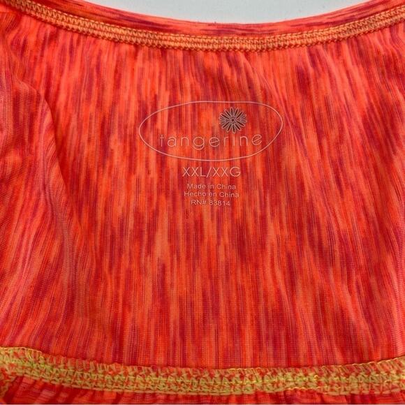 Tangerine Tank Top Women's XXL Variegated Orange Long Active Running Athleisure - Picture 3 of 9